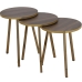 Set of 3 tables Alexandra House Living Ruskea Kullattu Puu