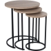 Jeu de 3 tables Alexandra House Living Marron Noir Bois