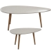 Set of 2 tables Alexandra House Living Valkoinen Puu