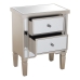 Nightstand Alexandra House Living Champagne Wood Mirror 49 x 62 x 33 cm