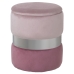 Pouf Alexandra House Living Rose Argenté Velours Bois 7 x 43 x 37 cm