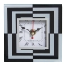 Orologio da Tavolo Alexandra House Living Bianco Nero Cristallo 14 x 14 x 4 cm