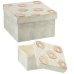 Set decoratieve dozen Alexandra House Living Bruin Parelmoer 2 Onderdelen