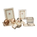 Set decoratieve dozen Alexandra House Living Bruin Parelmoer 2 Onderdelen