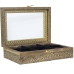 Caja para Relojes Alexandra House Living Negro Dorado Metal 20 x 28 x 20 cm