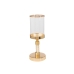 Candleholder Romimex Golden Metal Glass 12 x 36 x 12 cm