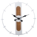 Horloge Murale Alexandra House Living Blanc Marron Métal osier 64 x 5 x 64 cm