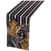 Table Runner Alexandra House Living Black Ocre Textile 180 x 30 cm Sheets Velvet