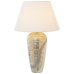 Bordlampe Alexandra House Living Hvid Gylden Keramik 40 W 18 x 42 x 12 cm