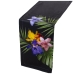 Table Runner Alexandra House Living Black Textile 180 x 30 cm Velvet Floral