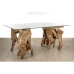 Suporte de Mesa Romimex Natural Teca 80 x 75 x 40 cm 2 Peças