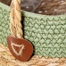 Conjunto de Cestos Alexandra House Living 03786 Castanho Verde vime Rotim Fibra natural (3 Unidades)