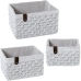 Lot de paniers Alexandra House Living 03815 Blanc osier Rotin Fibre naturelle (3 Unités)