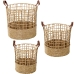 Conjunto de Cestos Alexandra House Living 03848 Castanho Madeira vime Rotim Polipele (3 Unidades)