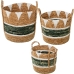 Conjunto de Cestos Alexandra House Living 03840 Castanho Madeira vime Rotim (3 Unidades)