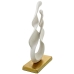 Decorative Figure Alexandra House Living White Golden Aluminium Abstract 23 x 12 x 45 cm