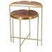 Jeu de 2 tables Alexandra House Living Marron Doré