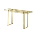 Console Romimex Golden Stainless steel Tempered glass 140 x 78 x 40 cm