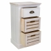 Caisson à Tiroirs Alexandra House Living Blanc Marron Bois de paulownia Bois MDF 30 x 68 x 40 cm