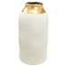 Vaso Romimex Branco Dourado Porcelana 17 x 31 x 17 cm