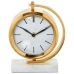 Reloj de Mesa Alexandra House Living Blanco Dorado Metal Mármol 20 x 16 x 5 cm