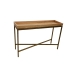 Console Romimex Natural Metal MDF Wood 120 x 32 x 15 cm