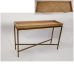 Console Romimex Natural Metal MDF Wood 120 x 32 x 15 cm