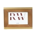 Photo frame Romimex Natural Wood Metal 10 x 15 x 3 cm