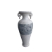 Floor vase Romimex White Grey Terracotta 32 x 80 x 32 cm With handles