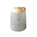 Vaso Romimex Azzurro Dorato Terracotta Bicolore 25 x 30 x 25 cm Con maniglia