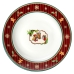 Plate set Romimex Red Ceramic 21 x 2 x 21 cm 2 Units