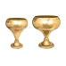 Decorative Figure Romimex Golden 42 x 46 x 42 cm 2 Pieces