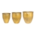 Conjunto de vasos Romimex Dourado Metal 36 x 39 x 36 cm 3 Peças