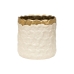 Planter Romimex White Golden Porcelain 19 x 18 x 19 cm