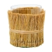 Candleholder Alexandra House Living Brown Raffia Crystal 14 x 15 x 14 cm