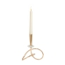 Candleholder Romimex Golden Metal Glass 18 x 24 x 10 cm Knot