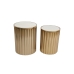 Tables set Romimex White Golden 2 Pieces