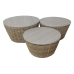 Set med bord Romimex Naturell 3 Delar