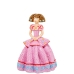 Decorative Figure Alexandra House Living Menina Pink Acrylic Plastic Melamin 11 x 11 x 15 cm