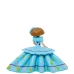 Figura Decorativa Alexandra House Living Menina Celeste Acrílico Plástico Melamina