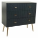 Chest of drawers Alexandra House Living Golden Dark grey MDF Wood 78 x 37 x 80 cm