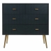 Chest of drawers Alexandra House Living Golden Dark grey MDF Wood 78 x 37 x 80 cm