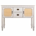 Credenza Alexandra House Living Bianco Rattan Legno di abete 36 x 82 x 108 cm