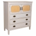 Chest of drawers Alexandra House Living White Rattan Fir wood MDF Wood 36 x 90 x 82 cm