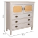 Cassettiera Alexandra House Living Bianco Rattan Legno di abete Legno MDF 36 x 90 x 82 cm