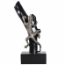 Figura Decorativa Alexandra House Living Preto Prateado Metal Madeira de mangueira Lagarto 17 x 32 x 13 cm