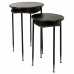 Set de 2 mese Alexandra House Living Negru Metal 75 x 75 x 50 cm