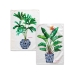 Sett med kluter HappyFriday Flerfarget 70 x 50 cm Plante (2 Deler)