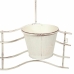 Plantenpot voor relingen Alexandra House Living Wit Ijzer 23 x 69 x 95 cm