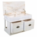 Storage chest with seat Alexandra House Living White Paolownia wood MDF Wood 35 x 50 x 70 cm